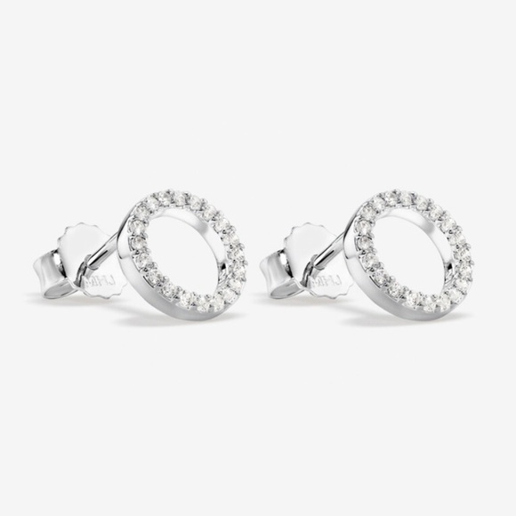 Michael Hill 925 Sterling Silver Circle Stud Earrings - Picture 2 of 8